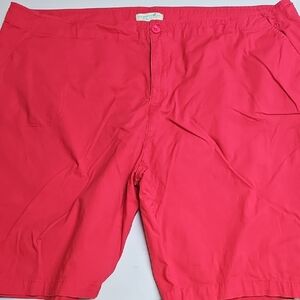 Caribbean Joe Plus Shorts Sz 20 Pink/coral Color